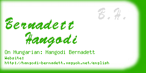 bernadett hangodi business card